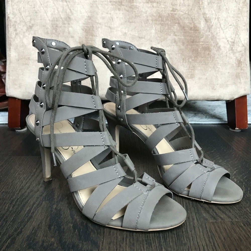 Jessica Simpson Studded Lace up Heels